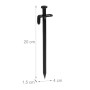 Relaxdays Felsbodenheringe 12er Set Edelstahl Schwarz mit Haken 20 cm x 4 cm x 1,5 cm_4