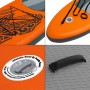 Detailansicht des orangefarbenen ECD Germany Stand Up Paddle Boards Makani, Wassersport.