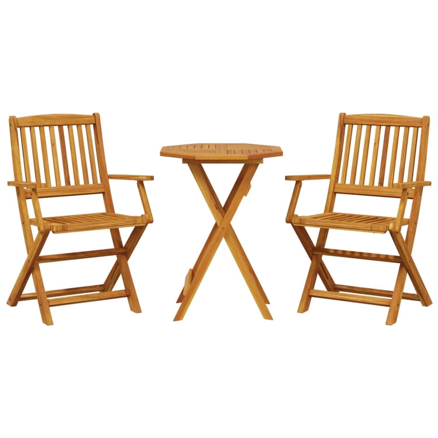 vidaXL 3-Tlg Bistro-Set Klappbar Massivholz Akazie 3295250 günstig online kaufen