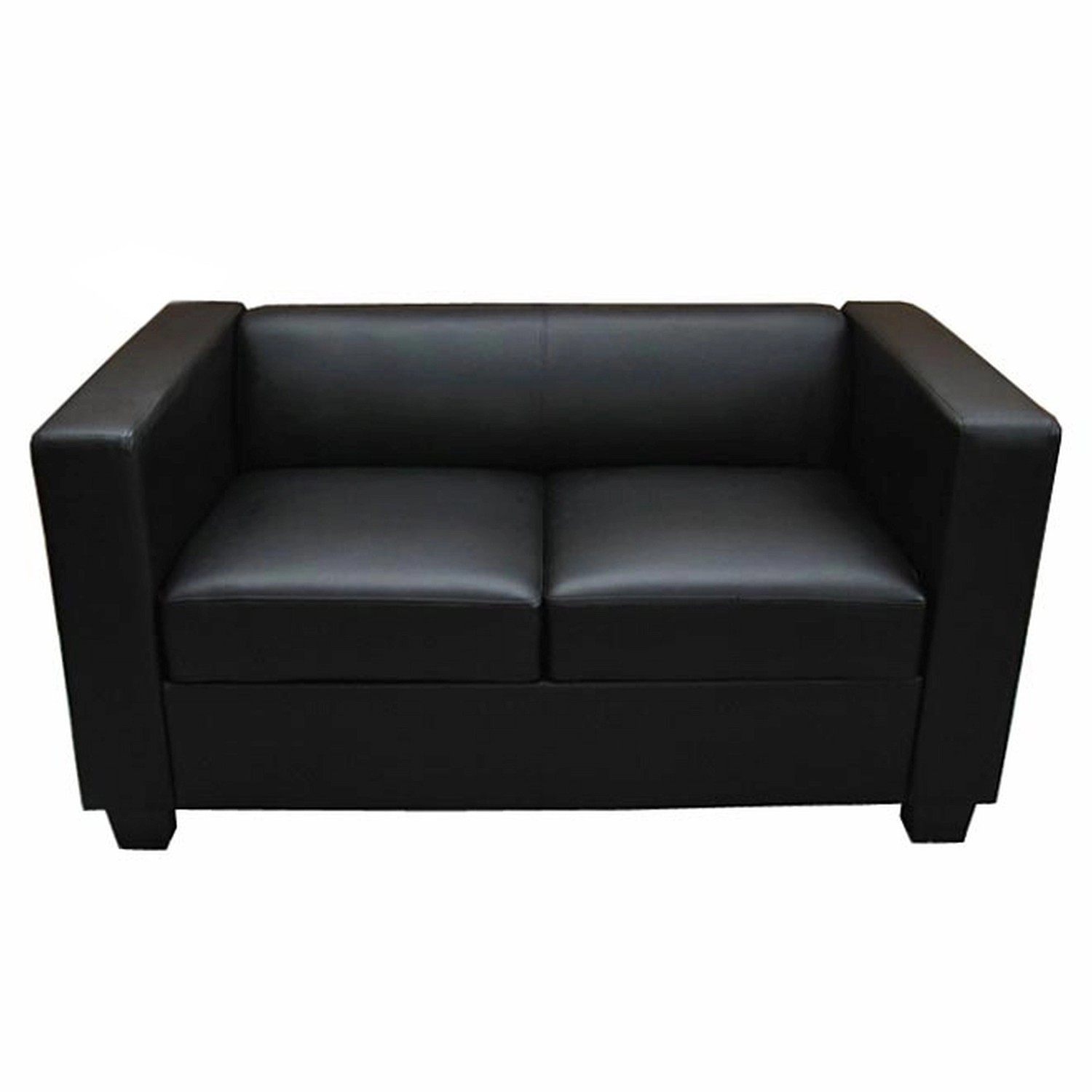 MCW 2er Sofa Lille Kunstleder Schwarz günstig online kaufen