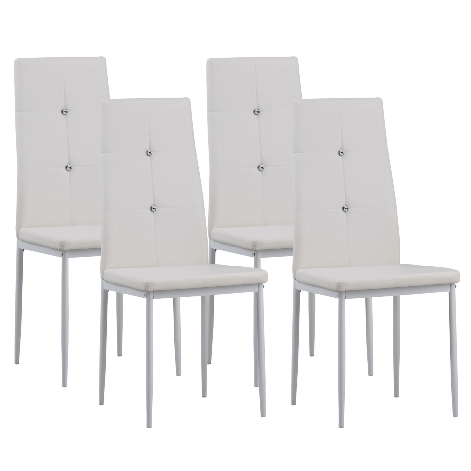 Albatros Esszimmerstühle DIAMOND 4er Set  Weiss