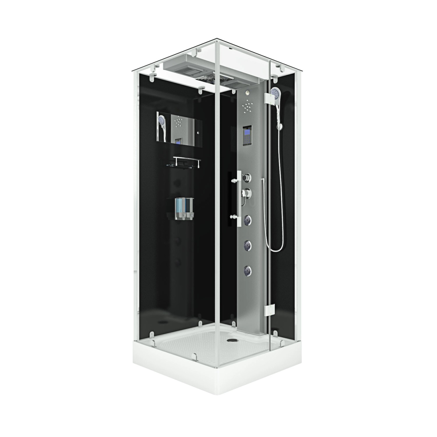 AquaVapore Dampfdusche Duschtempel Sauna Dusche Duschkabine D38-23R2 100x100 cm