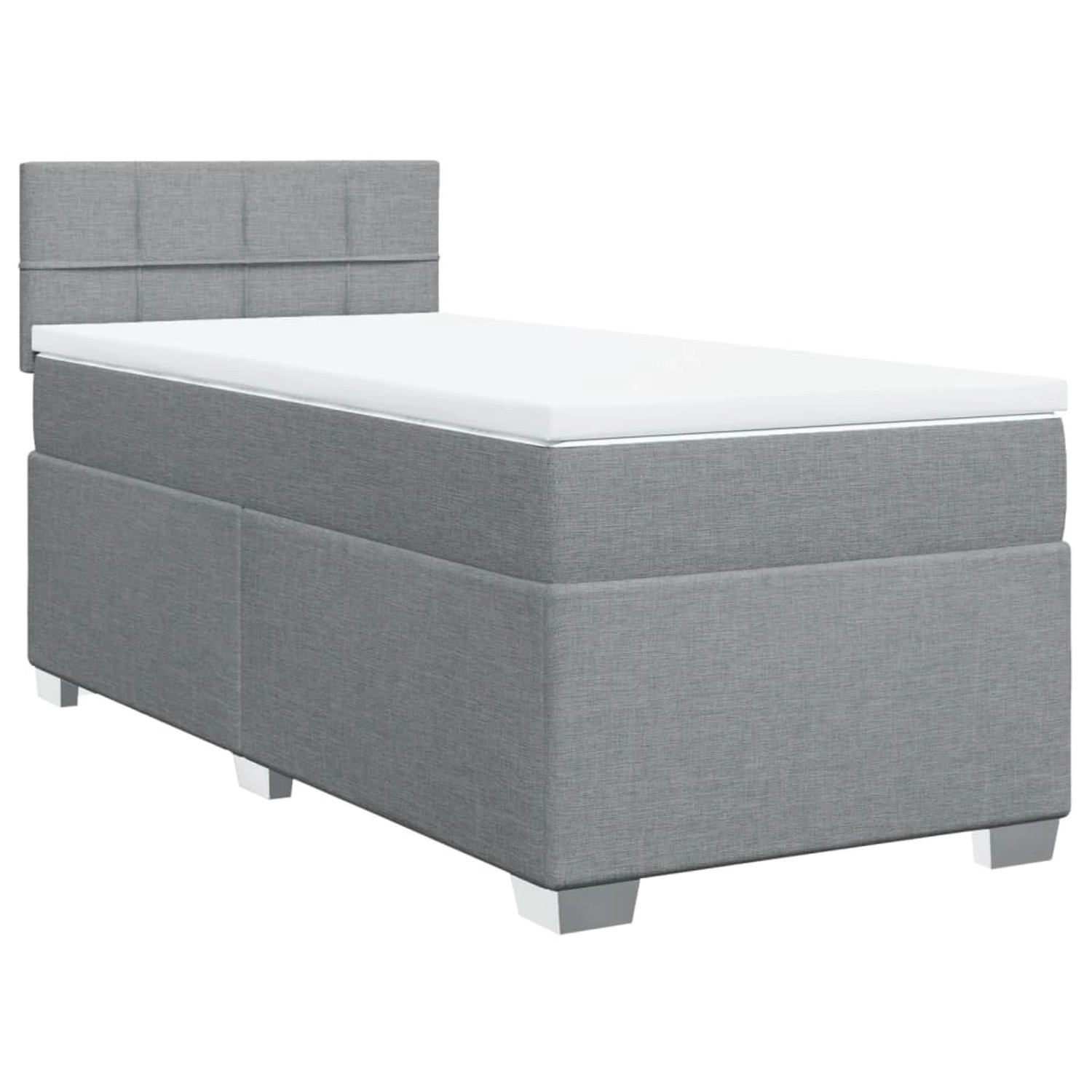 vidaXL Boxspringbett mit Matratze Hellgrau 80x200 cm Stoff2105608 günstig online kaufen