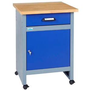 Küpper Beistelltisch Modell 12197 mit Rollen, blau/grau, Werkbank Zubehör.