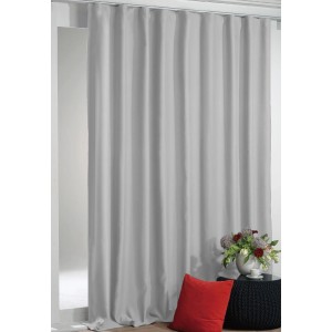 Graue Arsvita Verdunkelungsgardine Shadow, 245x270cm, mit Universalband. Blickdicht und schallschluckend.