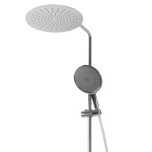 PaulGurkes Duschsystem mit Thermostat, Aufputz, 30cm Regendusche und XXL Duschbrause.