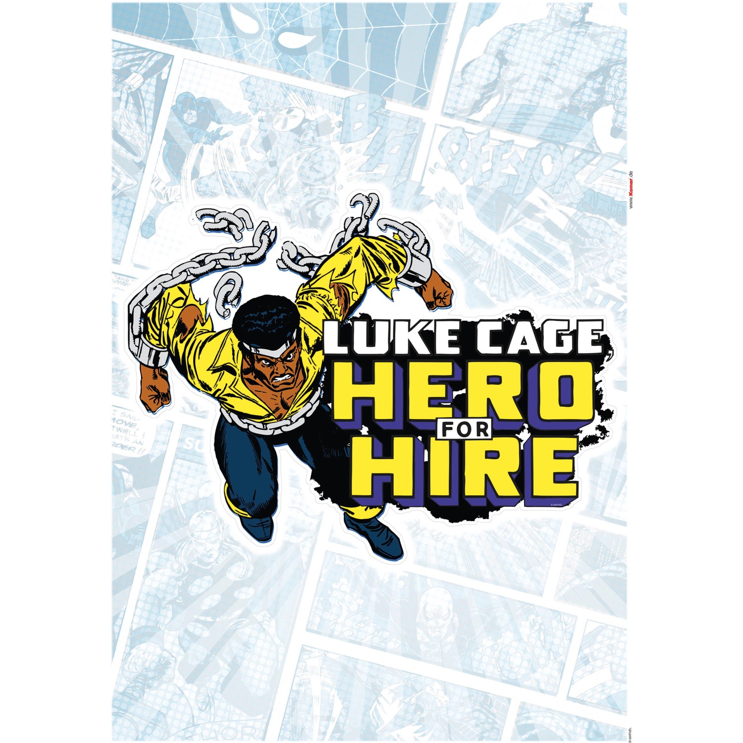 Komar Deko-Sticker Luke Cage Comic 50 x 70 cm gerollt