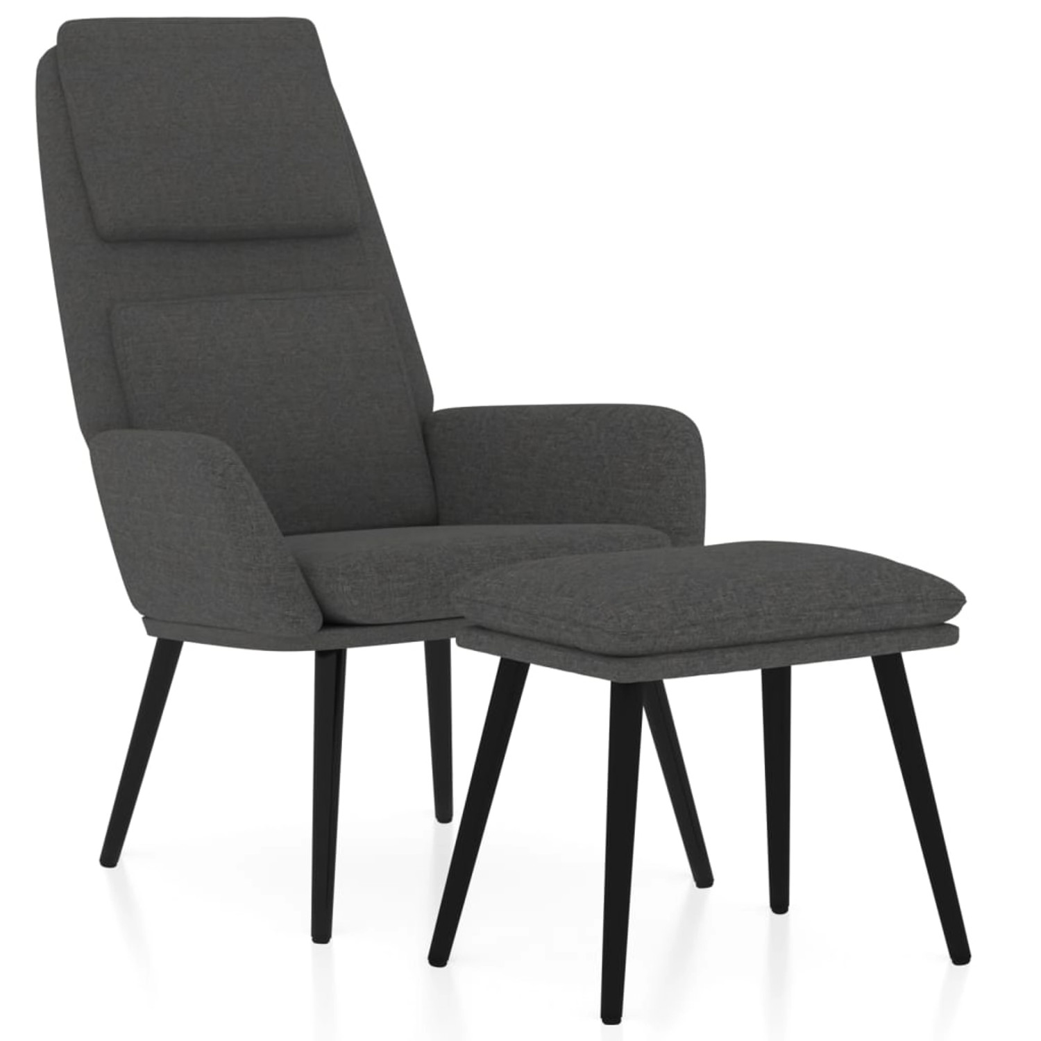 vidaXL Relaxsessel mit Hocker Dunkelgrau Stoff Modell 21 günstig online kaufen