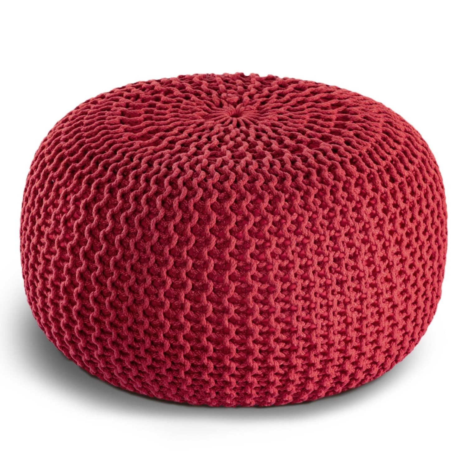 Casamia Premium Pouf Outdoor Sitzpouf Hocker 55x55x37cm Rot günstig online kaufen