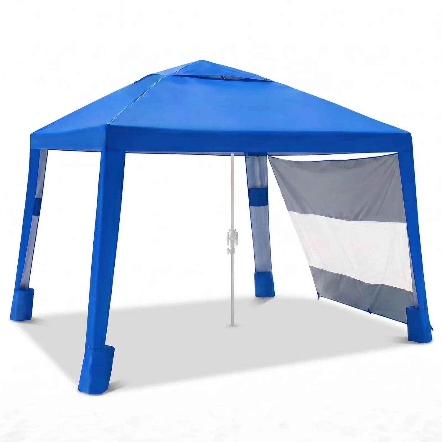 Sekey Strandmuschel 240x240 cm Höhenverstellbar mit Seitenvorhang UV Schutz 50+