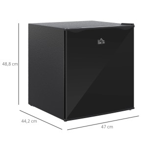 HOMCOM Mini Gefrierschrank, schwarz, 47x44,2x48,8cm, kompaktes Design für kleine Räume.