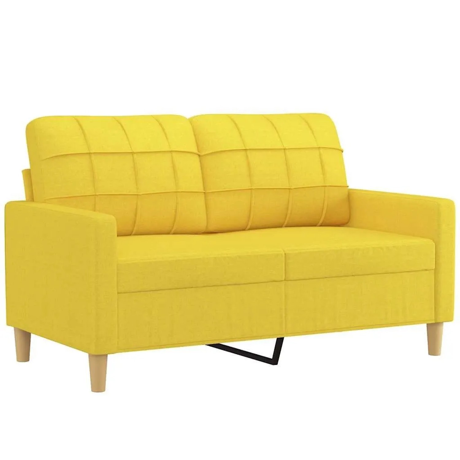vidaXL 2-Sitzer-Sofa Hellgelb 120 cm Stoff 359088 günstig online kaufen
