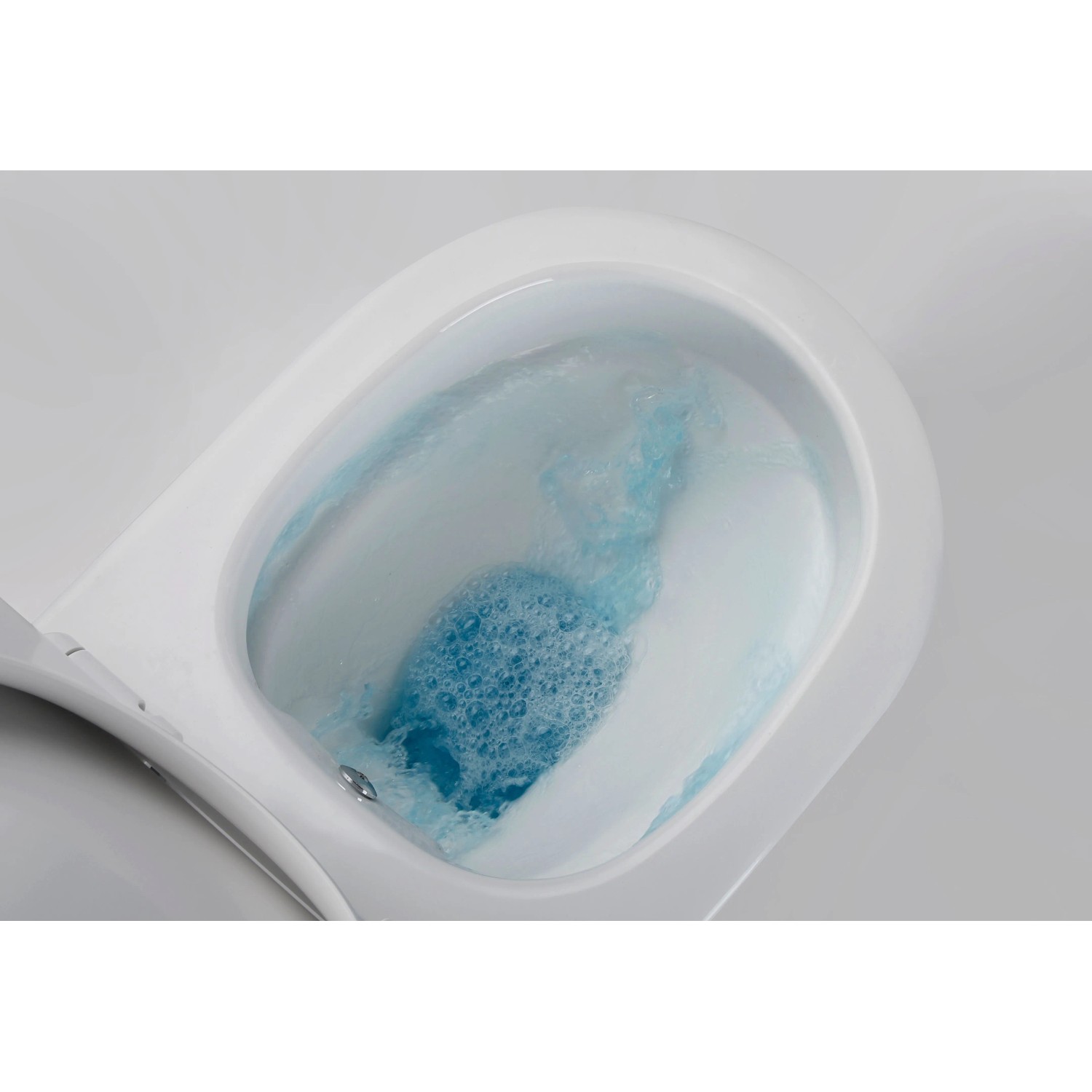 Spülrandloses Dusch-WC von Glasdeals mit Softclose-Sitz und Taharet-Funktion.