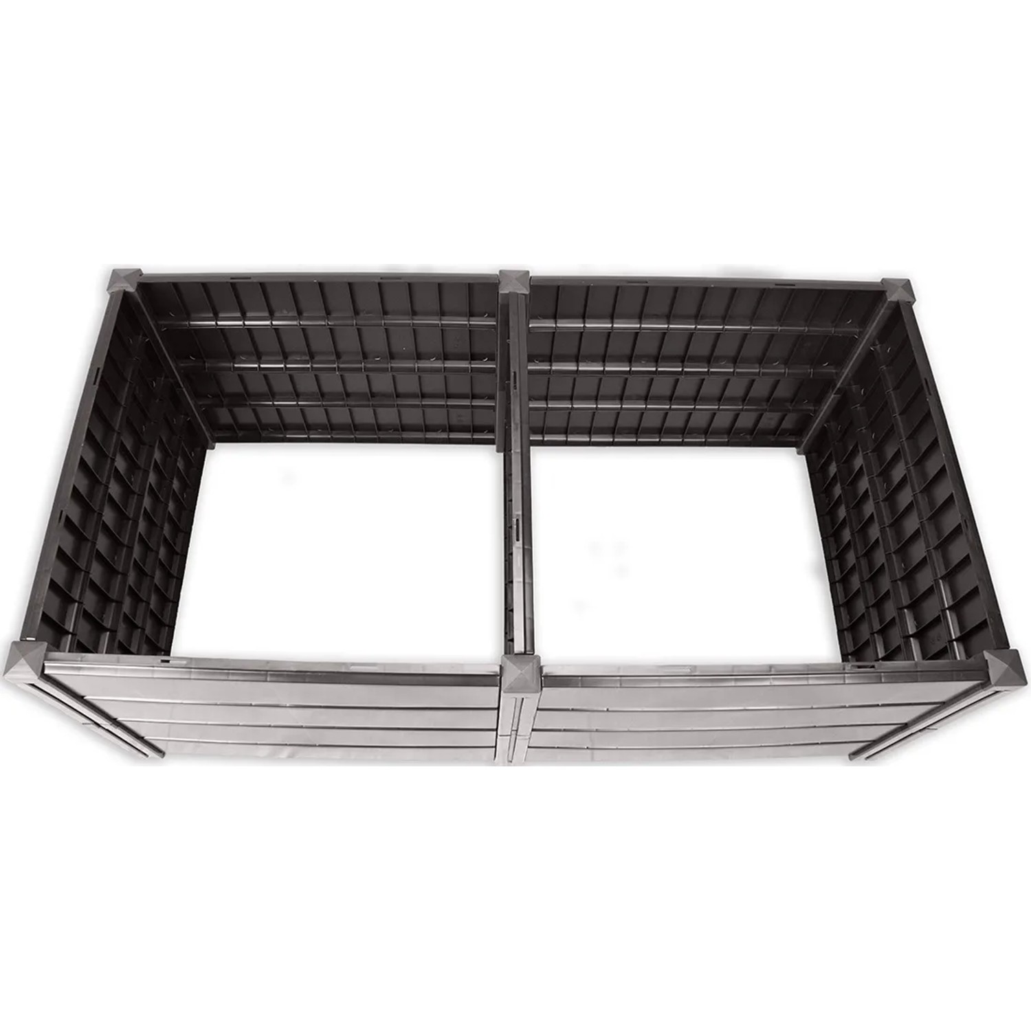 KHW Hochbeet Demeter XL, anthrazitfarbenes Kunststoff-Hochbeet, 61x158x82 cm.