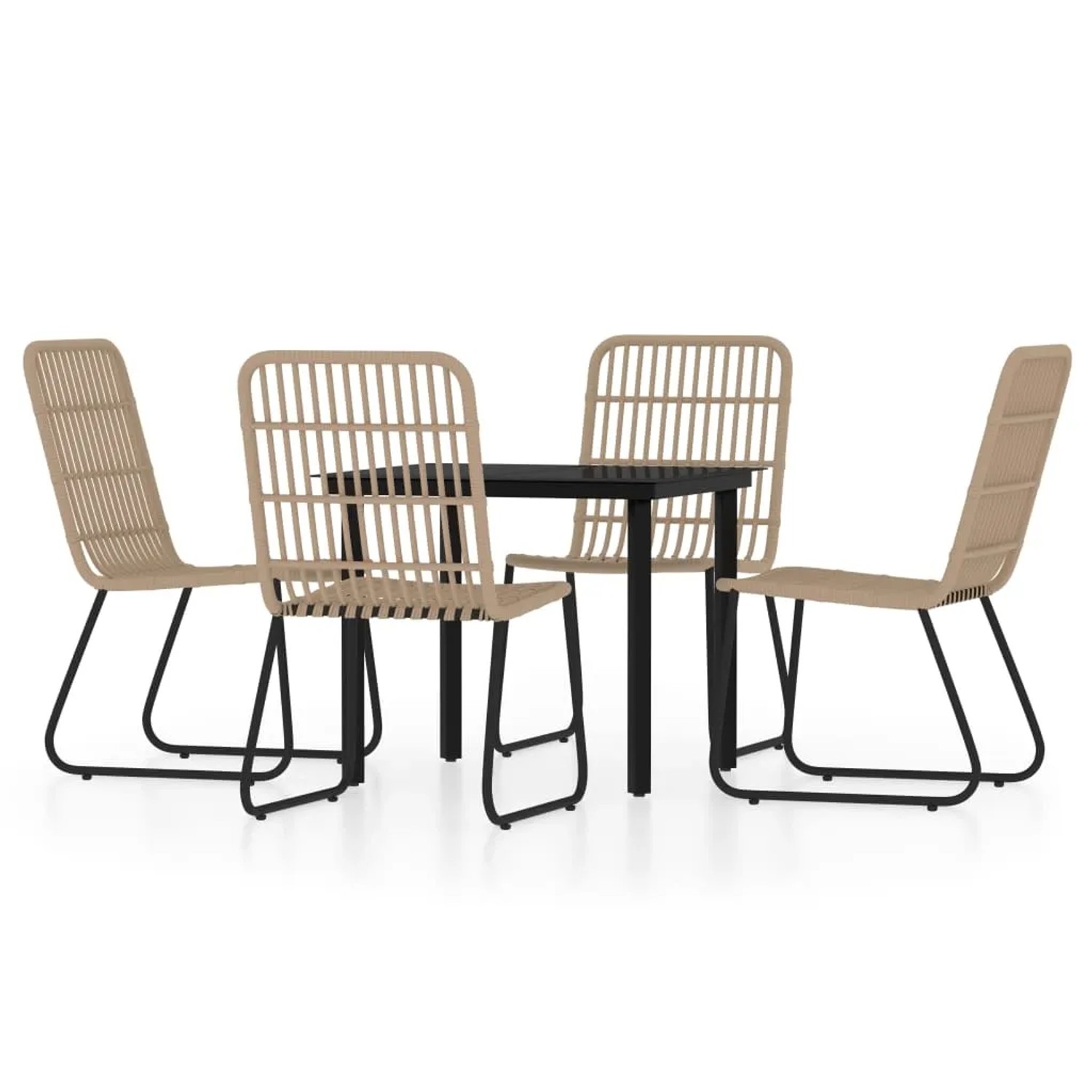vidaXL 5-Tlg Garten-Essgruppe Eichen-Optik 3099162