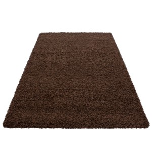 Brauner Ayyildiz Hochflorteppich Life, 160x230 cm. Flauschiger Shaggy Teppich für Wohnräume.