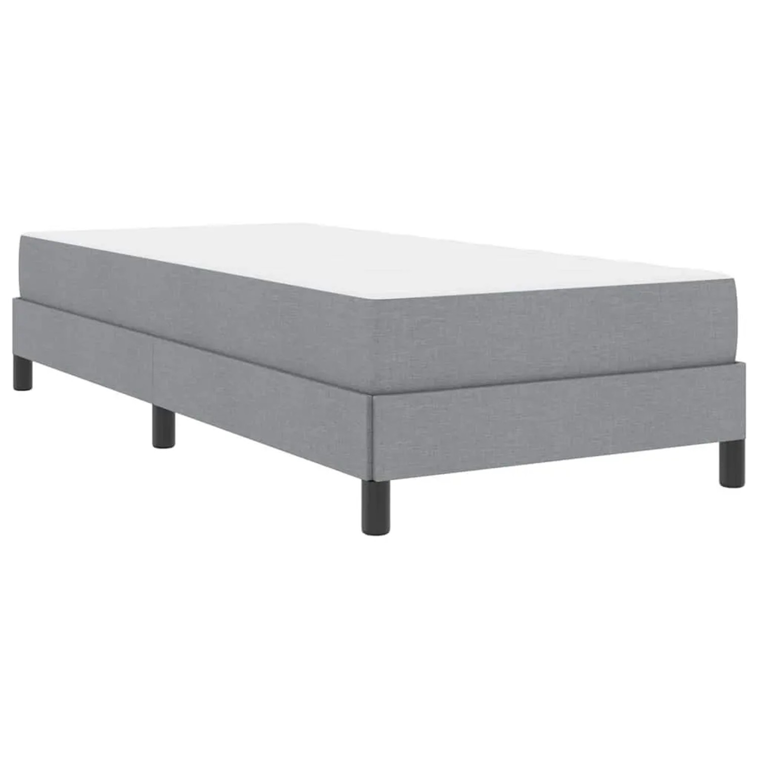 vidaXL Boxspringbett mit Matratze Hellgrau 80 x 200 cm Stoff 3398444 günstig online kaufen