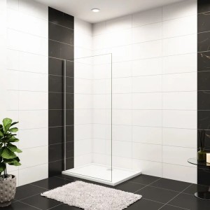 Duschparadies Walk-In Dusche 120x200cm mit Klarglas und verchromtem Rahmen.