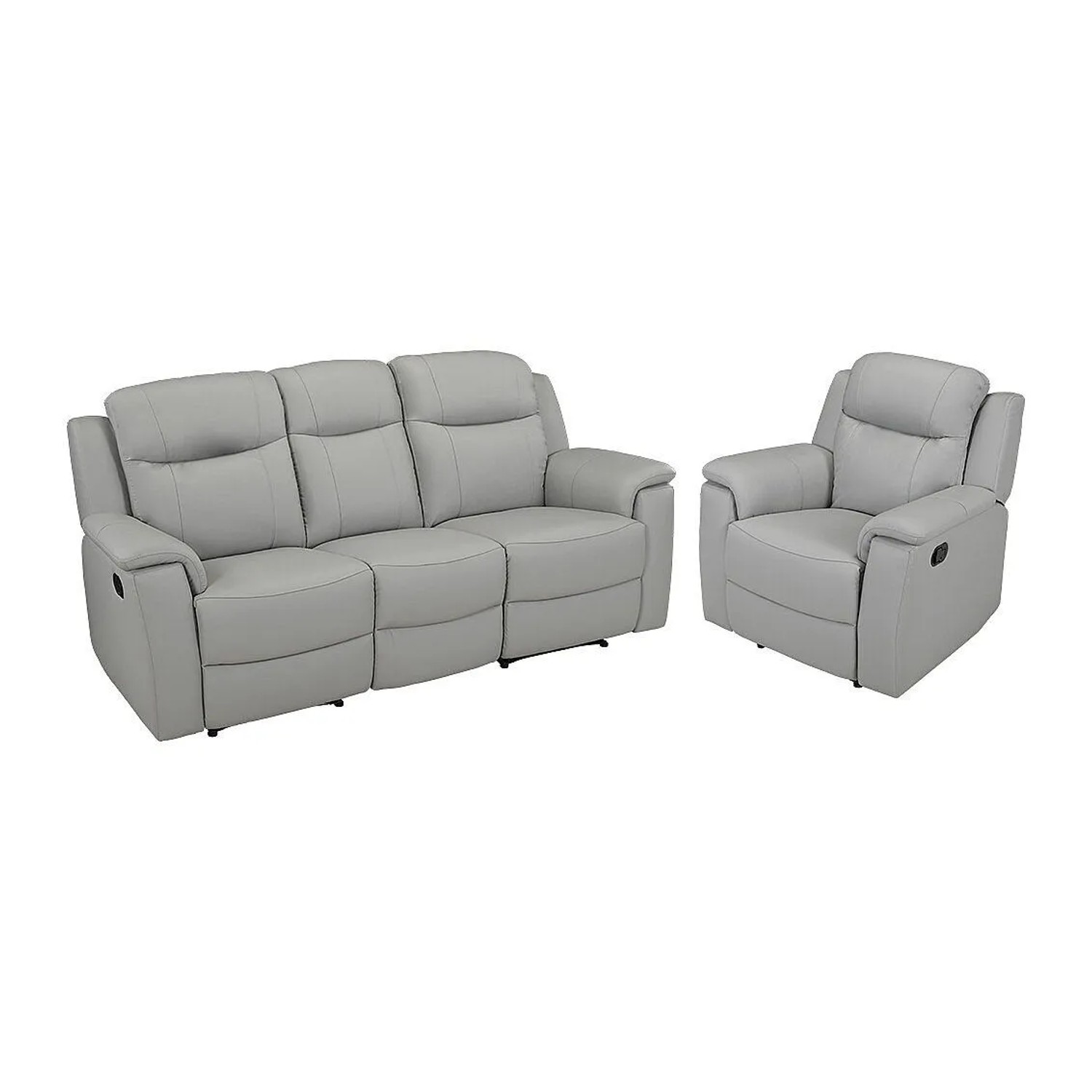 Vente-unique Couchgarnitur Mit Sessel Evasion Hellgrau 205 cm  95 cm