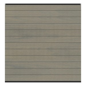 Zaunfeld-Set System WPC Platinum 178 x 184 cm Taupe-Grau/Anthrazit