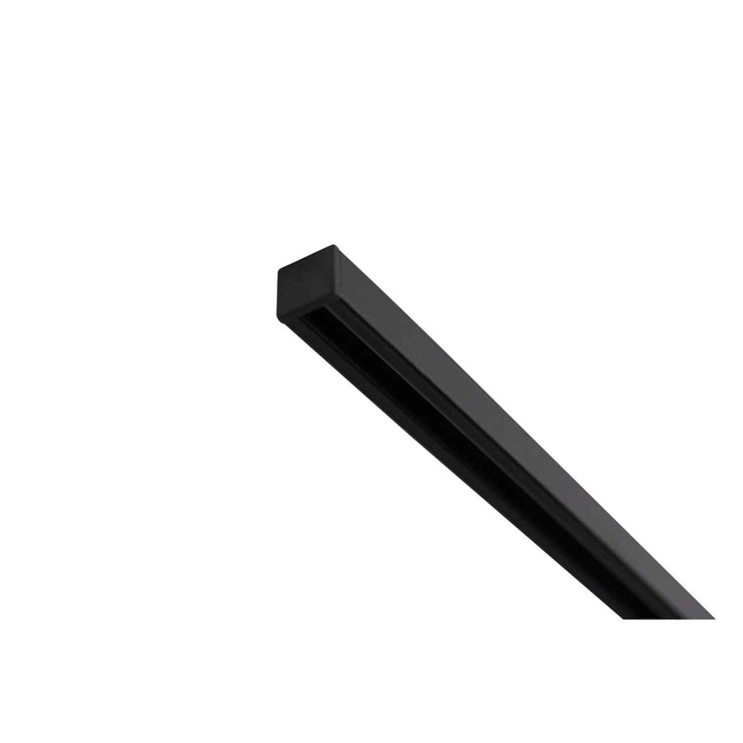 Deco-Raum Gardinenschiene nach Maß 1-Lauf Square Schwarz 120cm günstig online kaufen