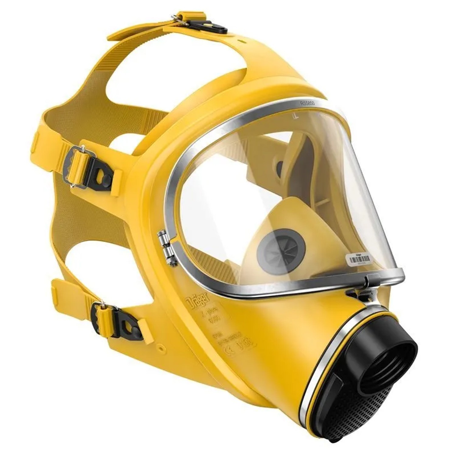 Dräger Atemschutzmaske Maske X-plore 6570 Si/ge-l-ra Einfilter Vollmaske Maske mit Sprechmembran Universalgröße Silikon Gelb