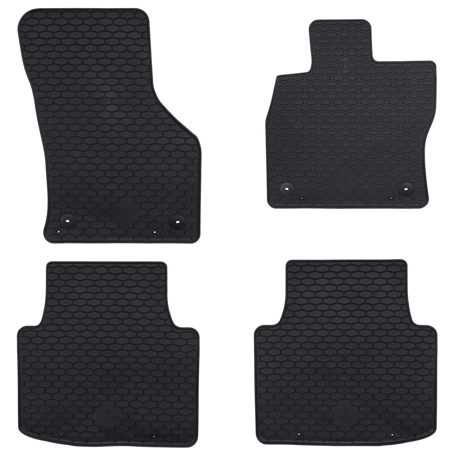 vidaXL Autofußmatte 4-Tlg Schwarz Gummi 42029088