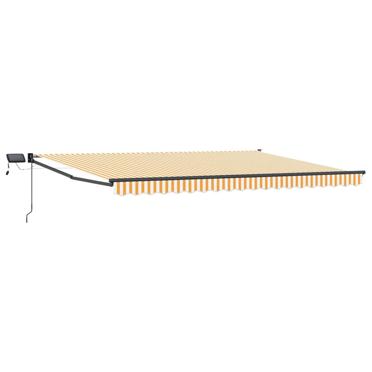 vidaXL Manuelle Gelenkarmmarkise mit LEDs Orange und Weiß 5 x 3 m 3419495