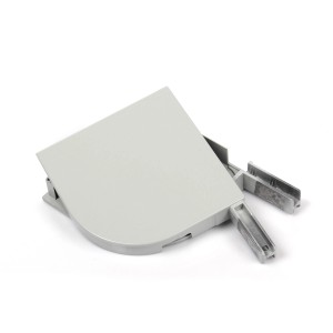 Avosdim Alu Blendkappe viertelrund, 150mm, Grau (RAL 7038) für Rollladensteuerung.