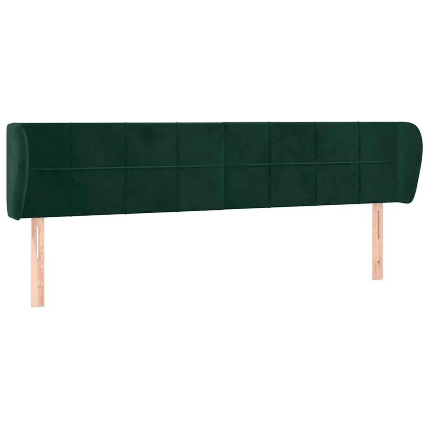 Thumbnail - vidaXL Kopfteil mit Ohren Dunkelgrün 203x23x78/88 cm Samt 3117213