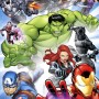 Komar Vlies Fototapete Marvel Avengers mit Iron Man, Hulk, Captain America u.a.