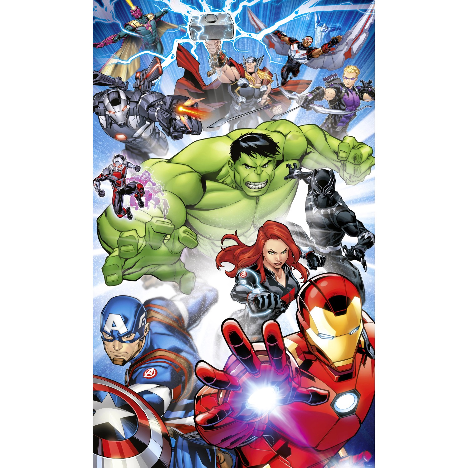 Komar Vlies Fototapete Marvel Avengers Protect Bunt günstig online kaufen