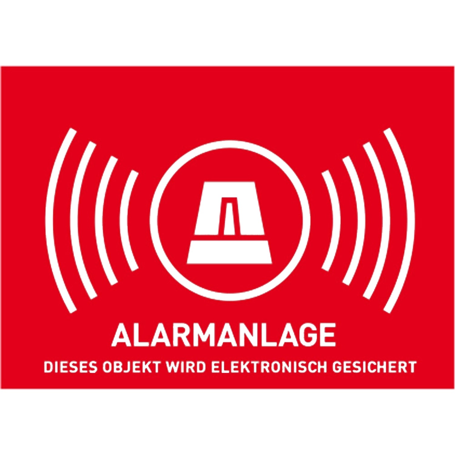 Abus Warnaufkleber Alarmanlage 148 mm x 105 mm