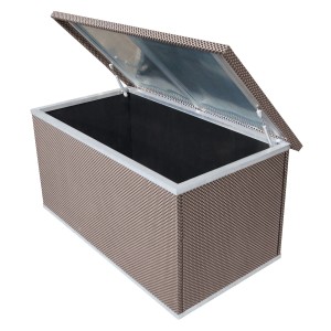 Wilk Aufbewahrungsbox in Rattanoptik 64 cm x 120 cm x 67 cm Braun