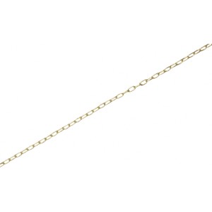 Meterware: Feine, goldfarbene Uhrkette (1,6 mm) aus vermessingtem Stahl für Dekorationen.