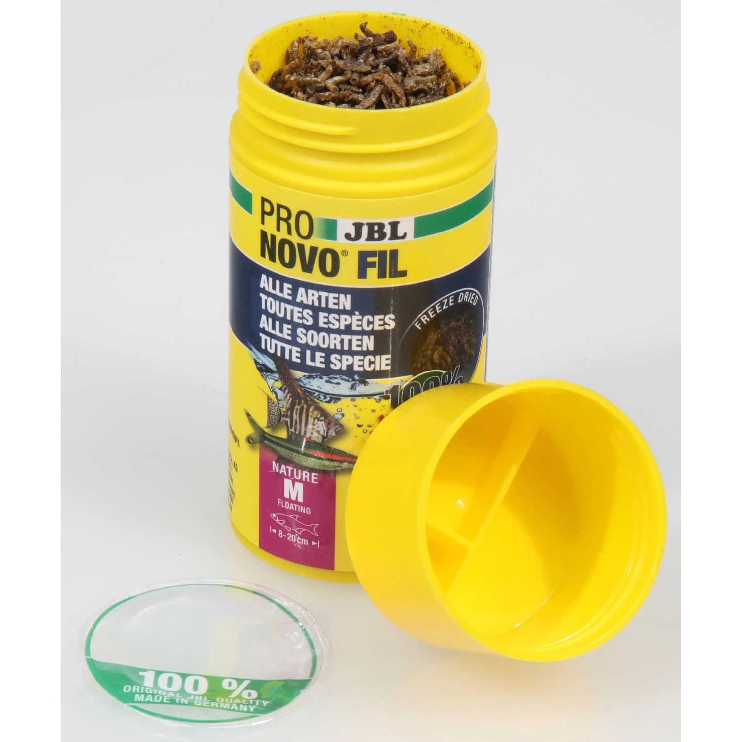 Jbl Pronovo Fil Fischfutter, 100ml Dose mit gefriergetrockneten Mückenlarven.