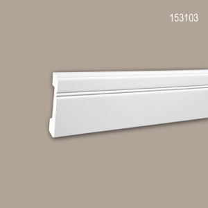 PROFHOME Sockelleiste, 18 Zierleisten, 36m, Weiß, für Paneel-Zubehör.