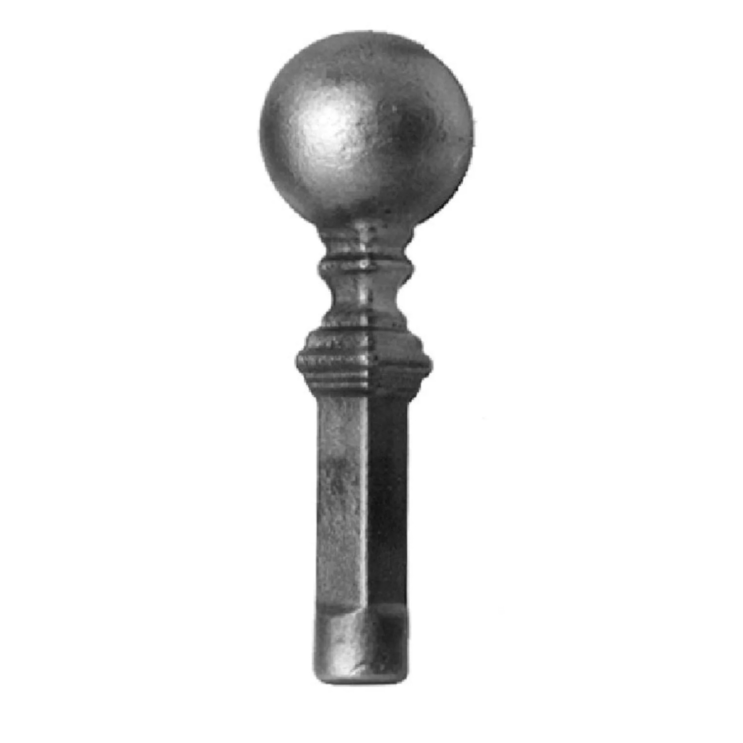 FeNau Zaunspitze 18 mm Rund Rund Mit 125 mm Höhe Stahl Stahl S235JR Roh