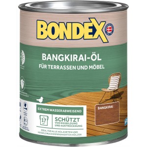 Dose Bondex Bangkirai-Öl 750ml für Holzschutz und Farbtonauffrischung im Außenbereich.