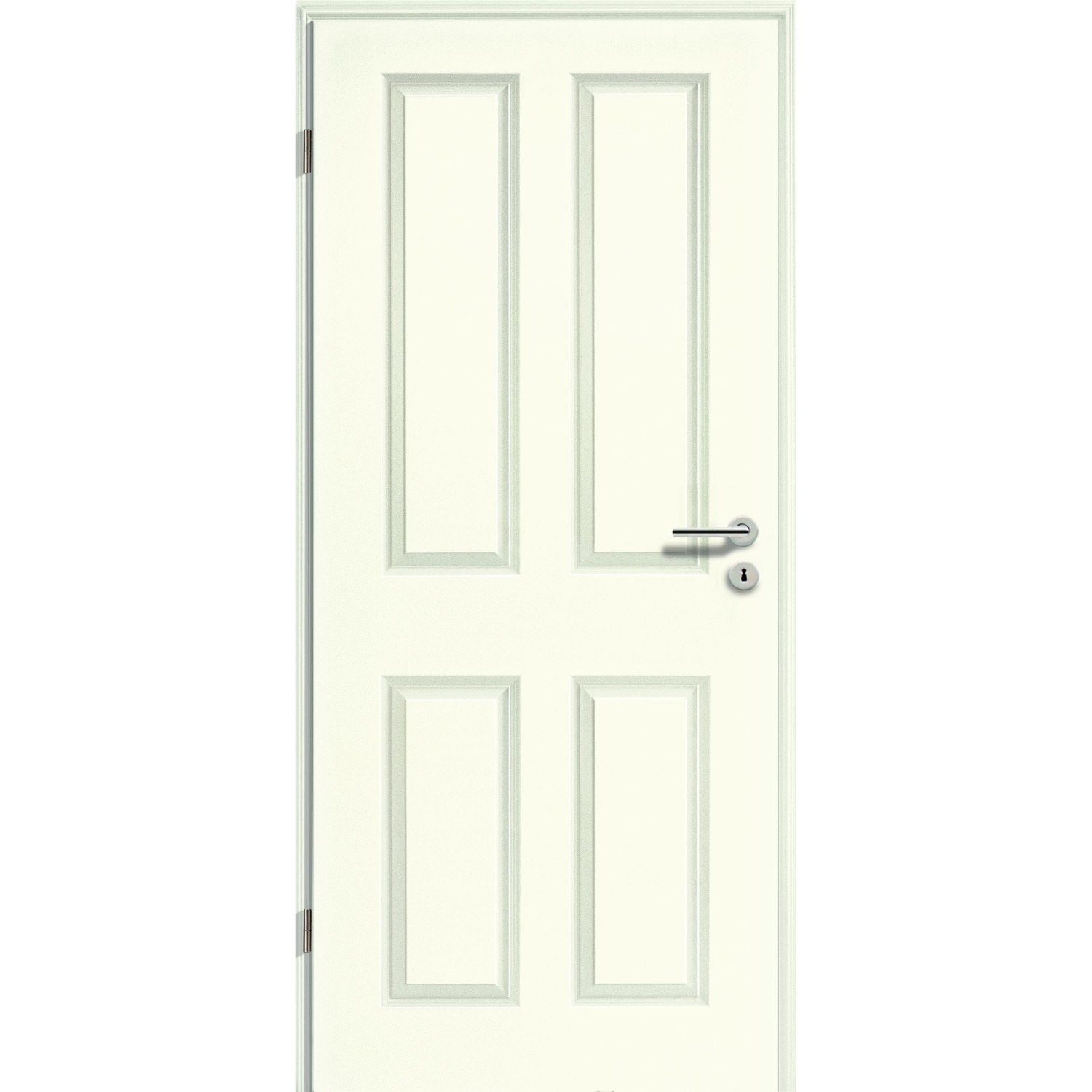 GetaDoor Zimmertür Brillant Classic 4004 Weißlack 73,5 cm x 198,5 cm DIN L