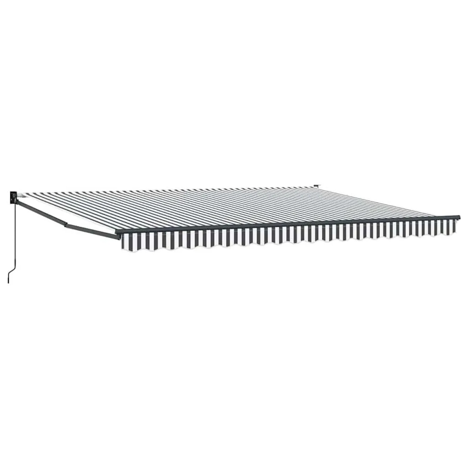 vidaXL Markise Einziehbar Anthrazit und Weiß 4,5x3 m Stoff & Aluminium 3216111