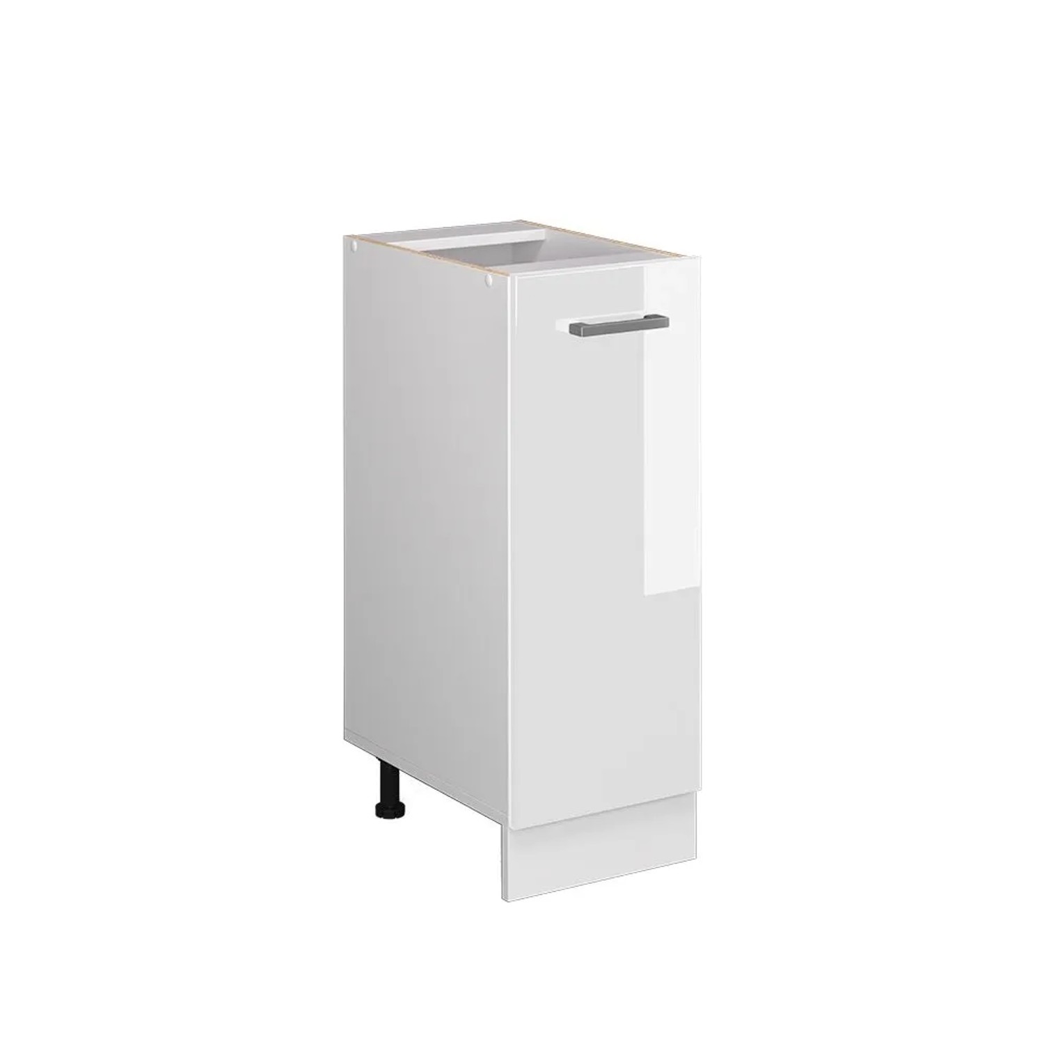 Vicco Apothekerschrank R-Line Weiß Hochglanz Weiß 30 cm ohne Arbeitsplatte