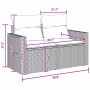 vidaXL Garten-Sofa-Set, 12-teilig, schwarz, Poly Rattan, mit Maßangaben.
