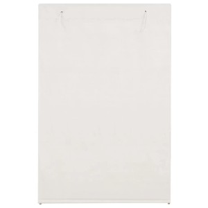 Weißer vidaXL Kleiderschrank mit 3 Ebenen und Kleiderstange, Stoffbespannung.