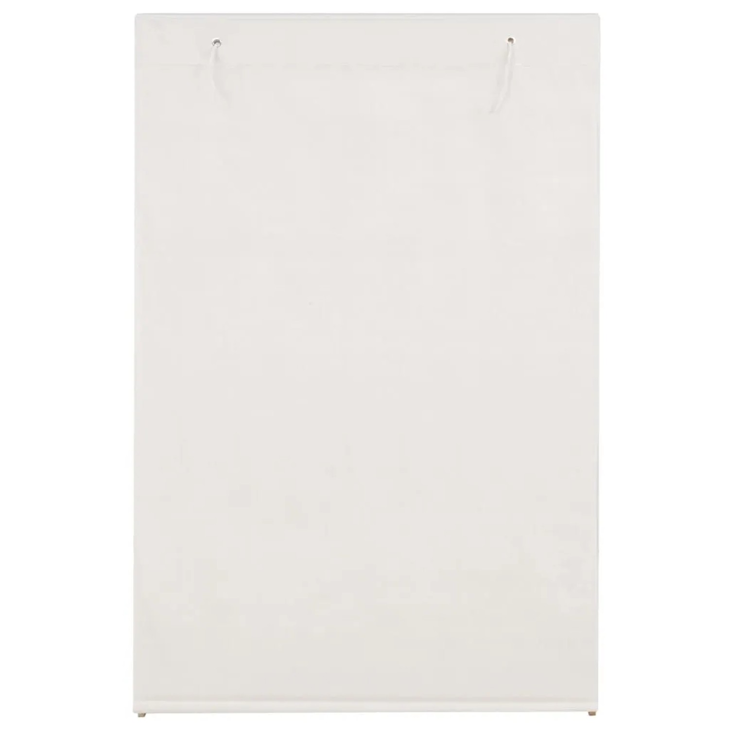 Weißer vidaXL Kleiderschrank mit 3 Ebenen und Kleiderstange, Stoffbespannung.