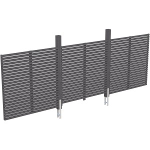 Skan Holz Rhombus Rückwand, 550x160cm, Fichte schiefergrau, für Carport Zubehör.