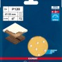 Bosch Expert Schleifblätter C470, Ø 125mm, K120, 5 Stück, für Exzenterschleifer.