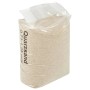 Transparenter Beutel mit hellem Quarzsand für Pool Filteranlagen, Körnung 0,71-1,25 mm, 25 kg.