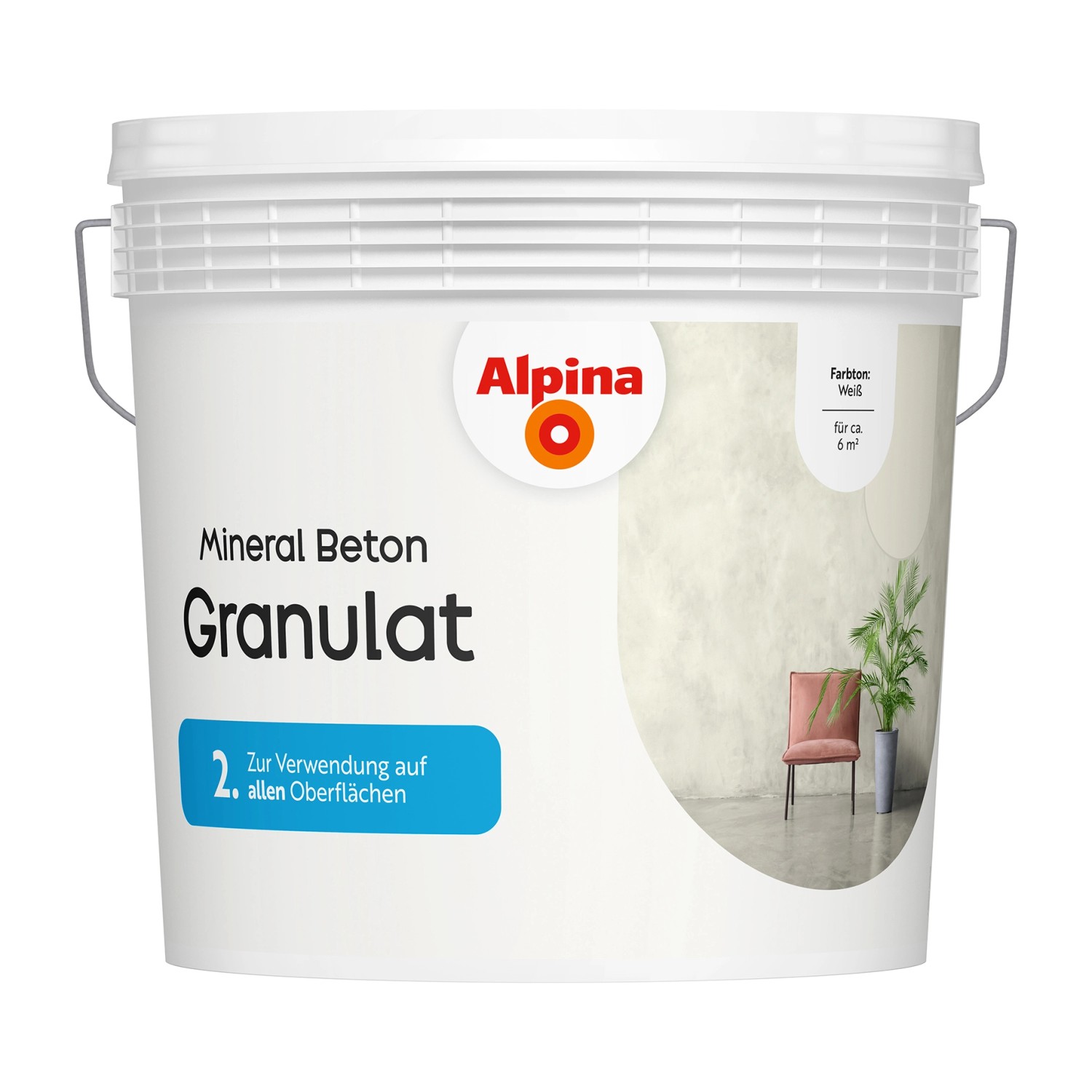 Alpina Granulat Mineral Beton Weiß 6 kg