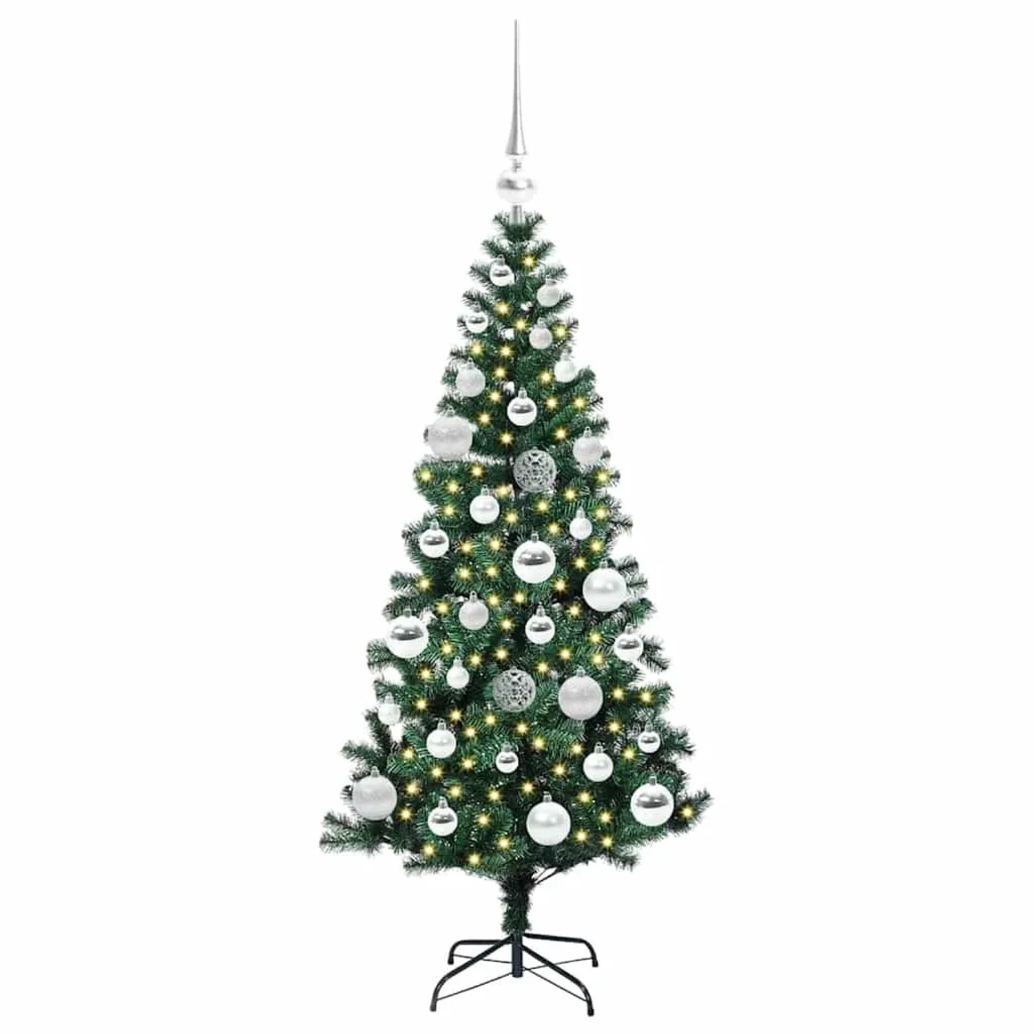 vidaXL Künstlicher Vorbeleuchteter Weihnachtsbaum Grün 120 cm 3396741